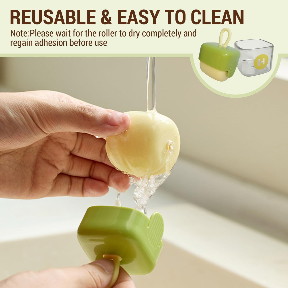 2Pcs Mini Lint Roller Reusable Washable Sticky Pet Hair Remover polypropylene surface rinse with water restore stickiness fits purse pocket glove box clothes furniture sofa carpet curtains