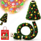 Portable LED Christmas Tree Projection Light USB Projector Holiday Decoration for Indoor Festive Atmosphere