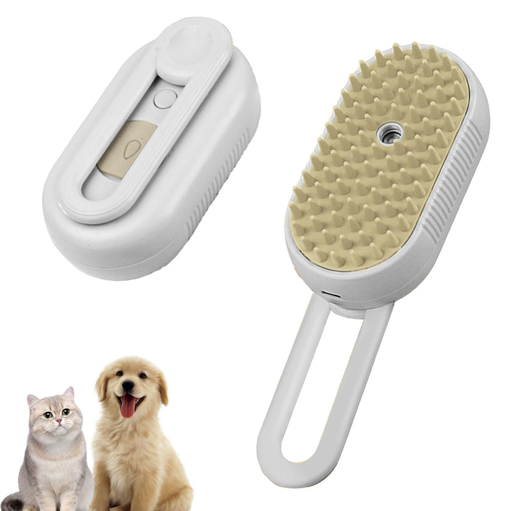 Final 3 Hours: 60%OFF 🔥4-in-1 Pet Steam Spray Comb for Detangling and Deshedding - No Bath Needed, Specialized Cat and Dog Grooming Brush