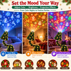 Portable LED Christmas Tree Projection Light USB Projector Holiday Decoration for Indoor Festive Atmosphere