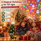Portable LED Christmas Tree Projection Light USB Projector Holiday Decoration for Indoor Festive Atmosphere